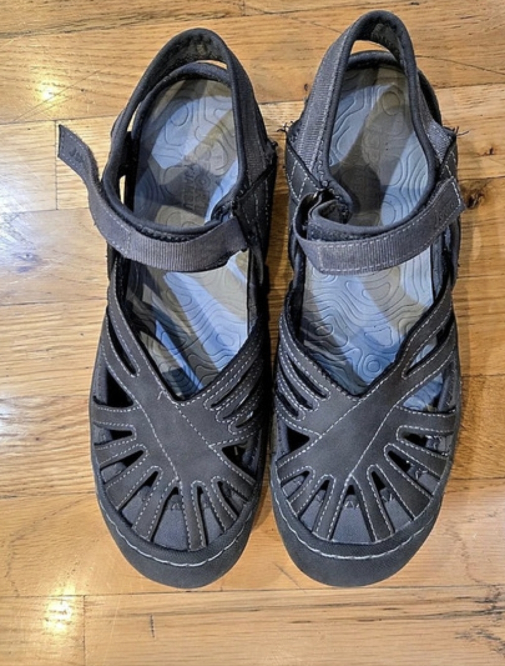 J Sport by Jambu Poppy Bkue-Grey Sport Sandals